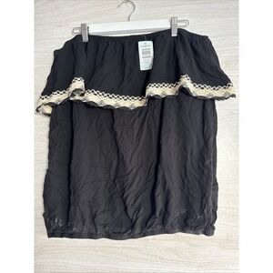 NWT Torrid Crochet Trim Ruffled Tube Top Sz 2